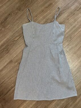 Brandy Melville blue and white striped dress